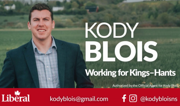 Kody Blois - Working for Kings-Hants - Liberal Party email: kodyblois@gmail.com, or facebook & instragram @kodybloisns
